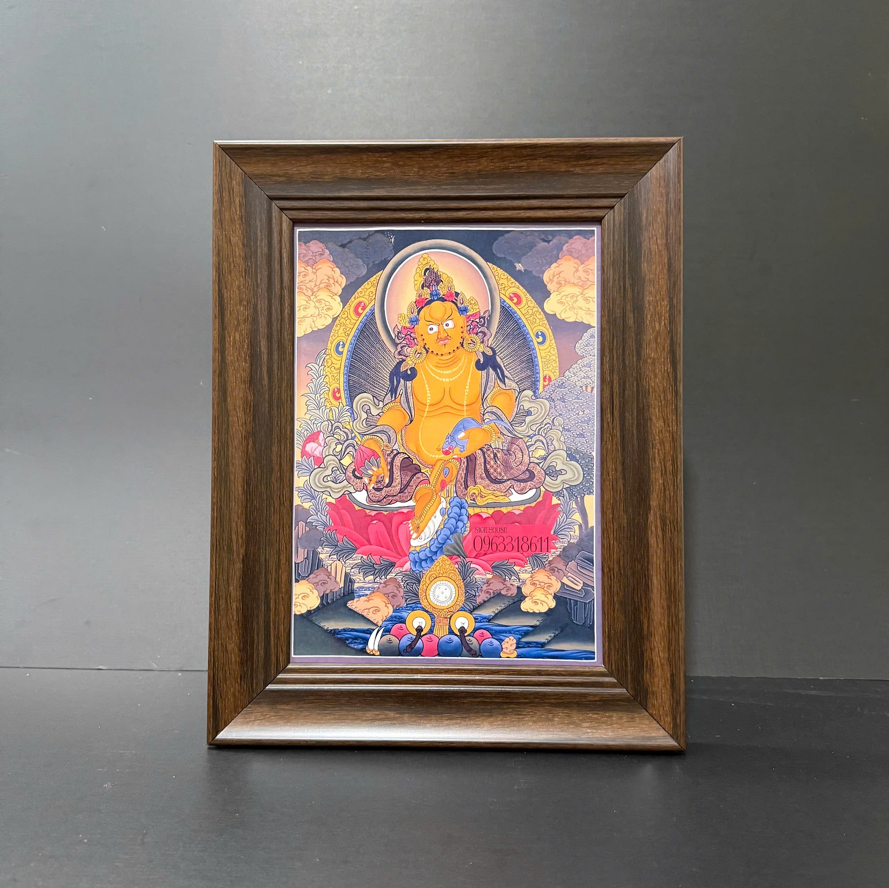 Khung Tranh Mandala Đẹp Vân Gỗ S902