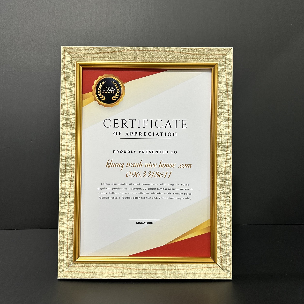 Khung Bằng Khen B02