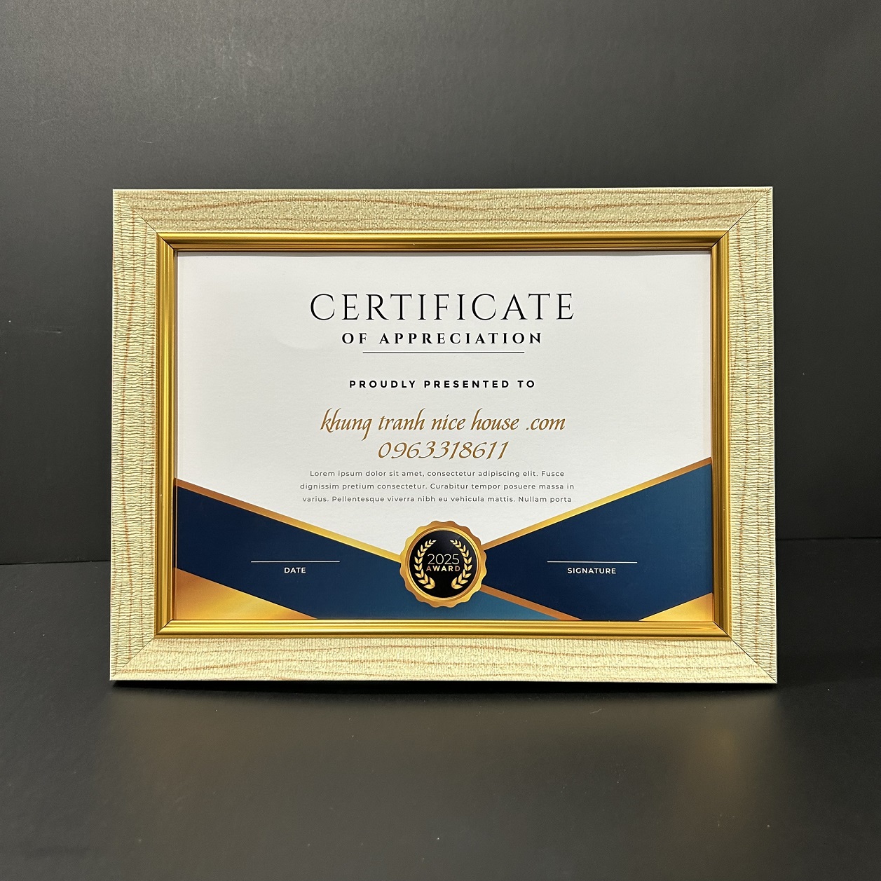 Khung Bằng Khen B02