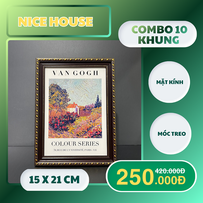 Sale off 10 khung 15x21cm khung bạc 518N