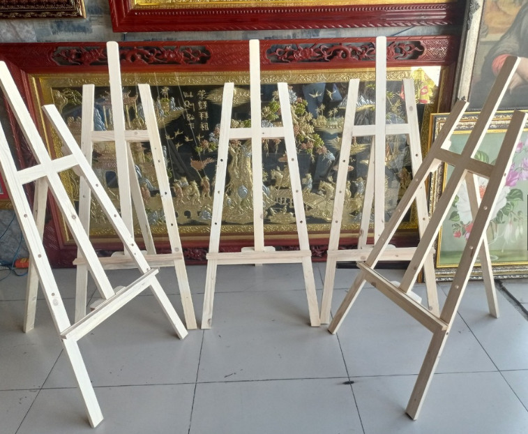 Giá Đỡ Khung Tranh Màu Gỗ Mộc