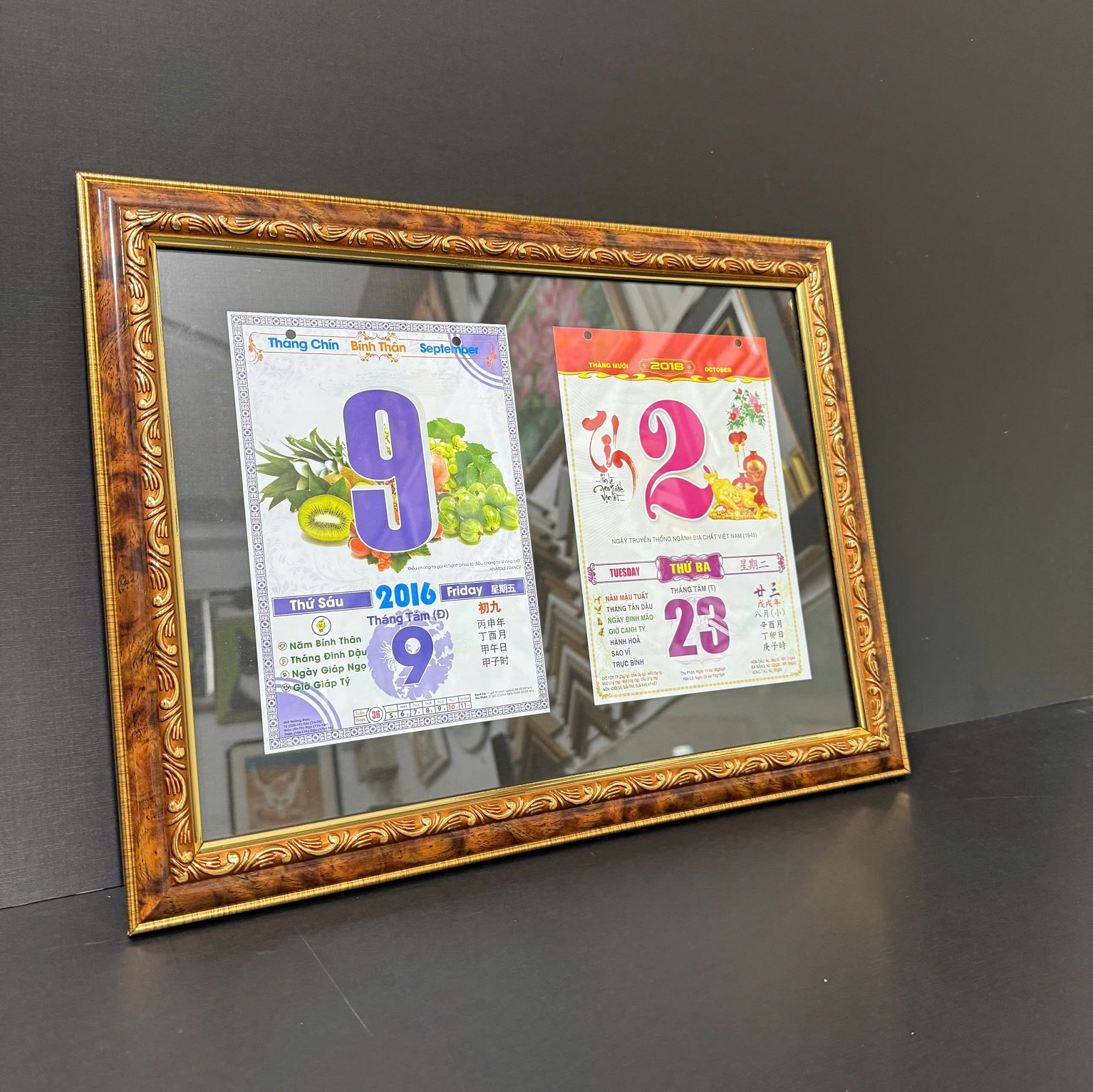 KHUNG KỶ NIỆM NỀN ĐEN 252BR