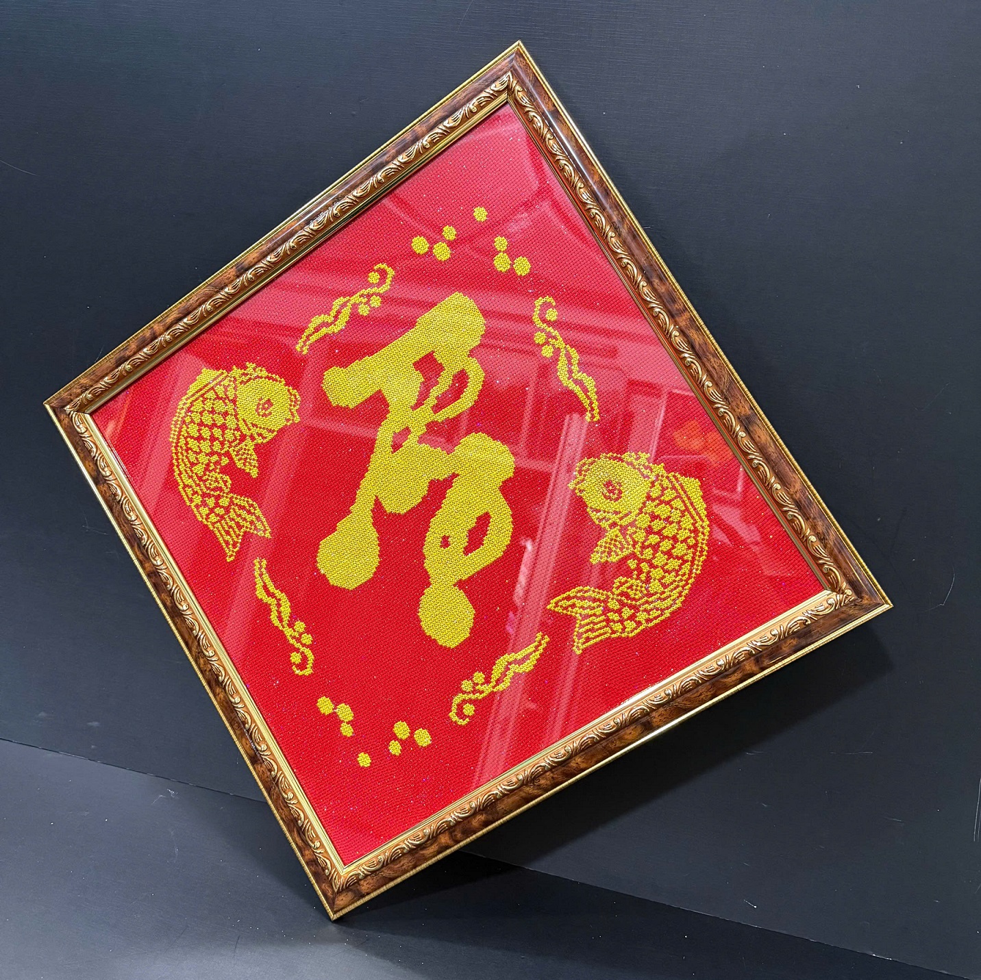 KHUNG TRANH THÊU CHỮ THỌ 252BR