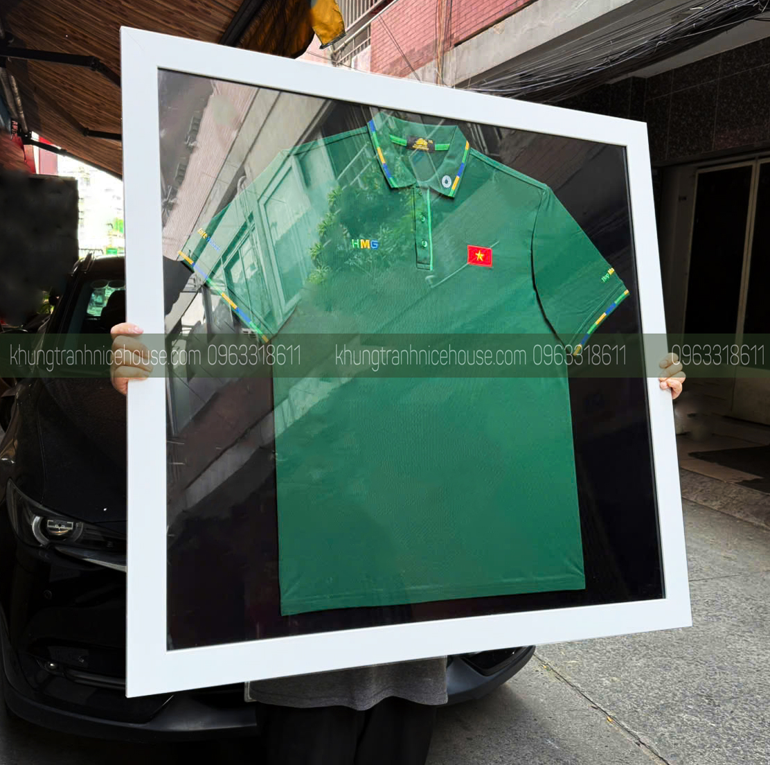 KHUNG ÁO POLO KHUNG VIỀN TRẮNG F5T