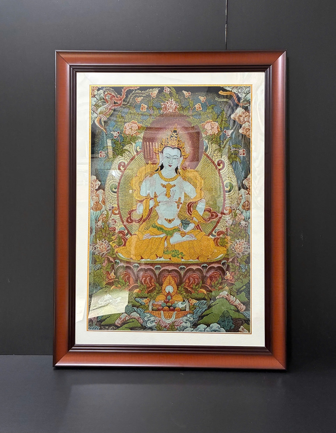 Khung tranh Mandala S902 bo trắng