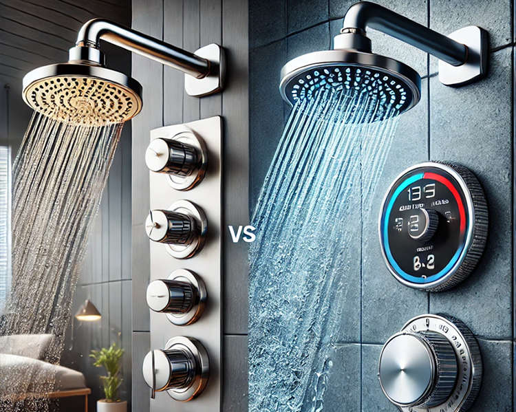 SO SÁNH VÒI SEN NÓNG LẠNH VÀ VÒI SEN NHIỆT ĐỘ TỰ ĐỘNG