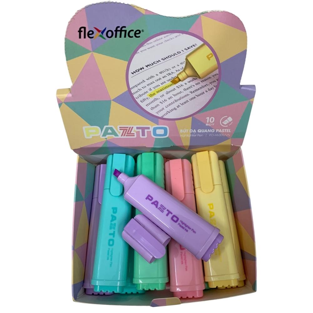 Bút dạ quang màu Pastel nét to Pazto F0-Hl009