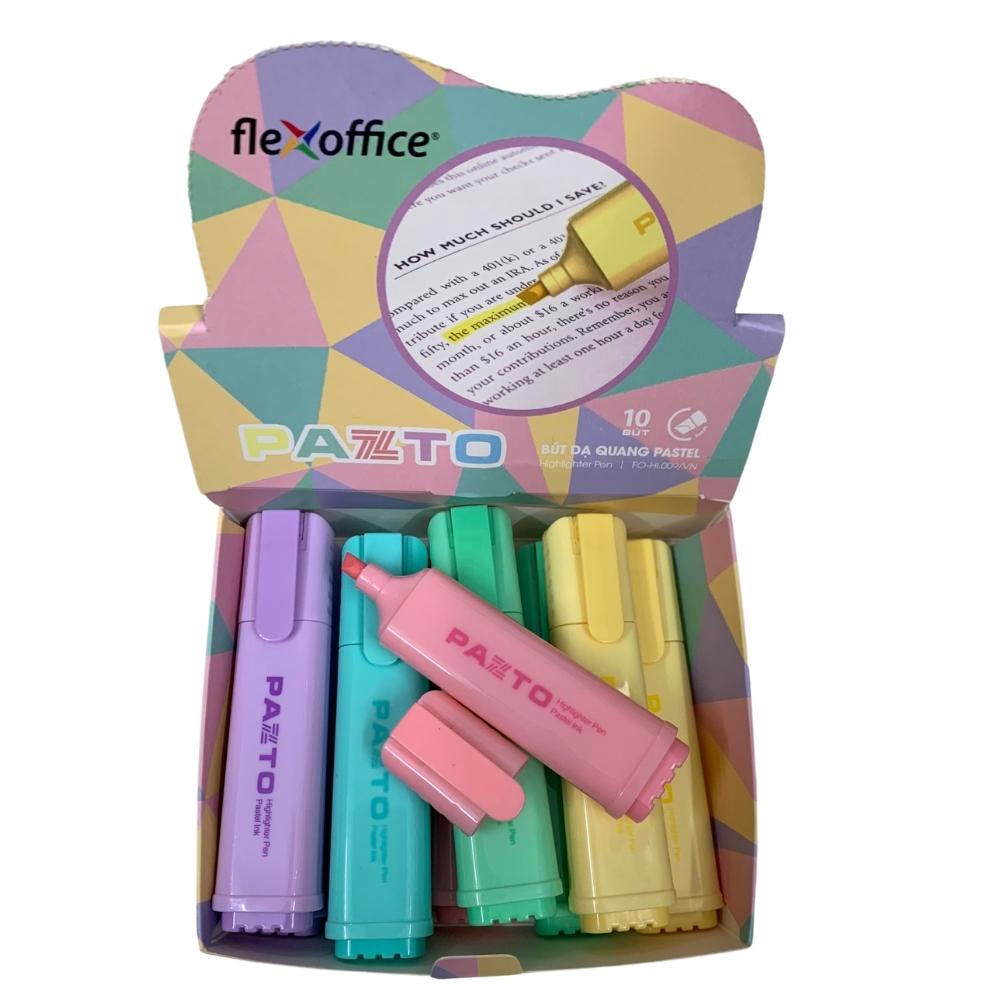 Bút dạ quang màu Pastel nét to Pazto F0-Hl009