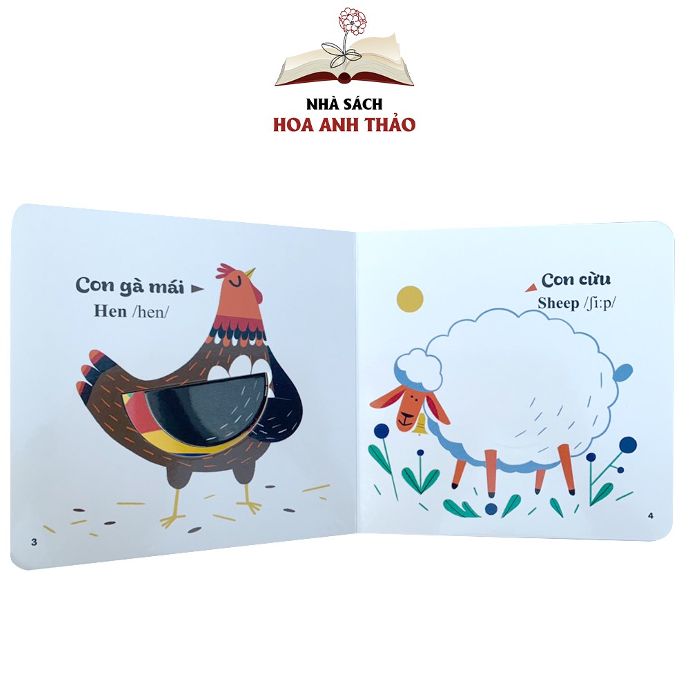 Sách - Đục trổ thông minh Những từ vựng đầu đời của bé song ngữ Việt Anh cho bé dưới 6 tuổi