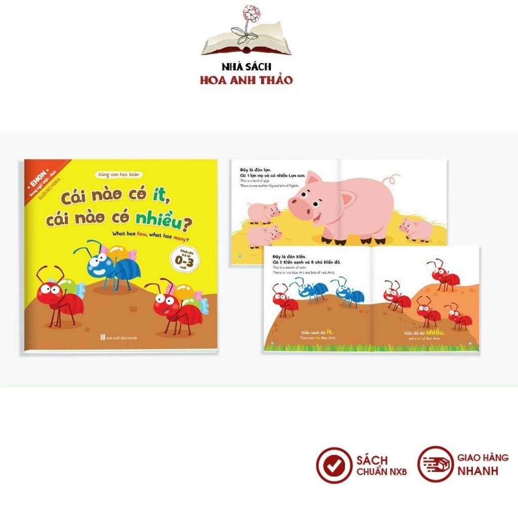 Sách Ehon cùng con học toán Song ngữ Việt Anh (bộ 08 cuốn, có File quét mã QR)