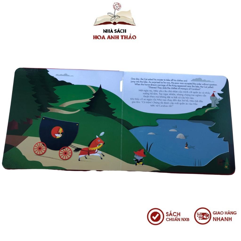 Sách - Truyện cổ tích hình nổi, Song ngữ Việt Anh Chú Mèo Đi Hia + Vịt Con Xấu Xí