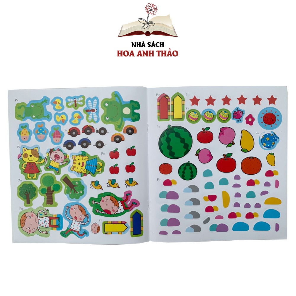 Sách Sticker bóc dán phát triển chỉ số thông minh IQ (Bộ 6 quyển)