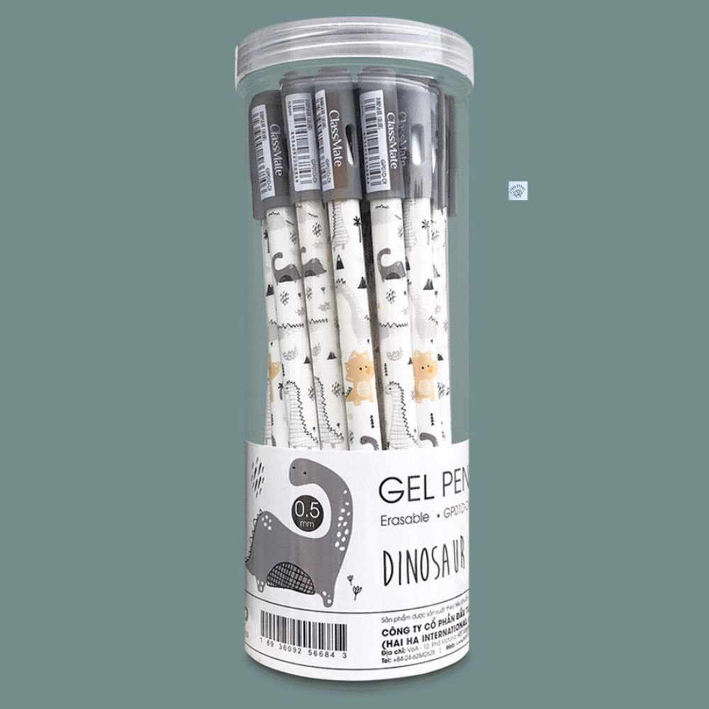 Bút Gel Xoá Được GP01 B-DI Dinosaur Classmate Ngòi 0.5mm - xanh,đen,tím