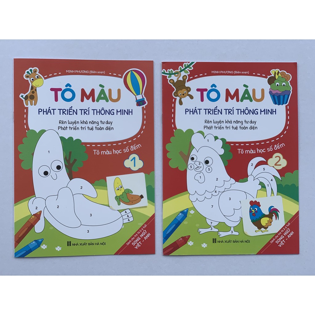 Sách - Tô màu bé tô màu song ngữ Anh Việt phát triển trí thông minh