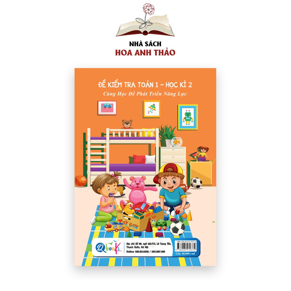 Sách - Đề kiểm tra toán và tiếng việt lớp 1 học kỳ 2 Cùng phát triển năng lực