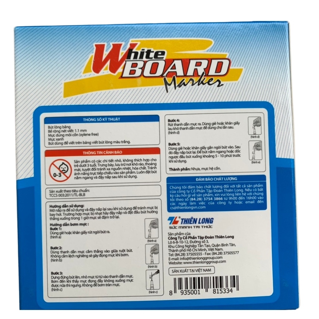 Bút dạ bảng Thiên Long WB-03 và WB-02