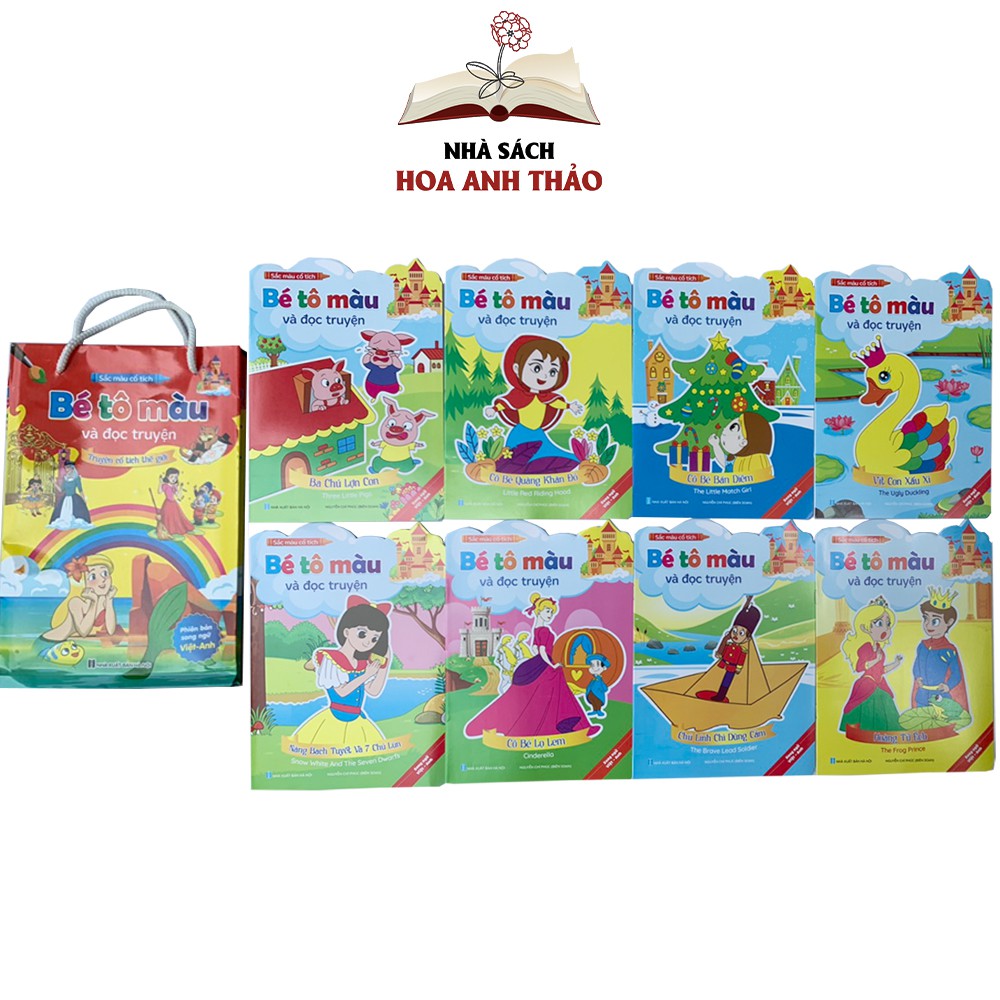 Sách - Bé tô màu và đọc truyện song ngữ Việt Anh