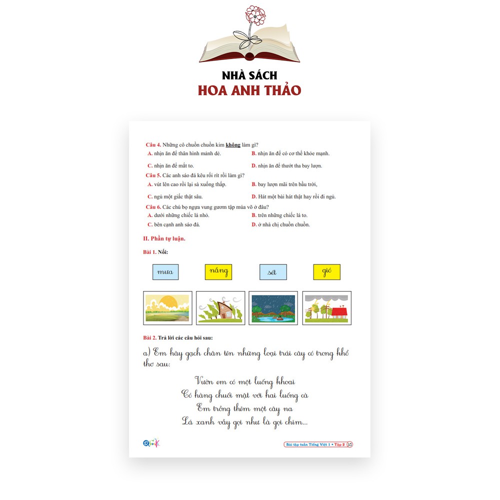 Sách - Bài tập tuần toán và tiếng việt lớp 1 học kỳ 2 Cánh diều