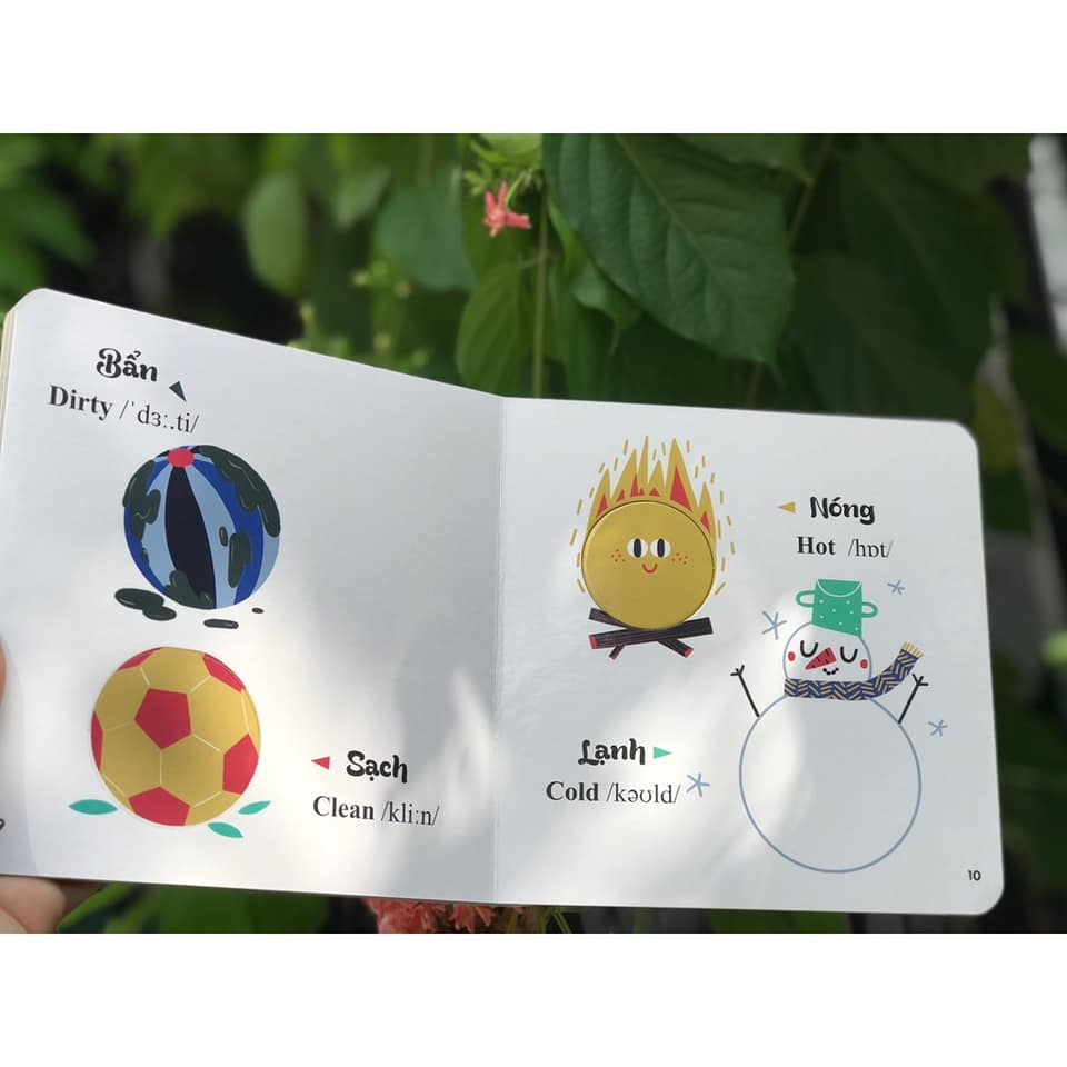 Combo 4 quyển  Đục trổ thông minh Những từ vựng đầu đời của bé song ngữ Việt Anh cho bé dưới 6 tuổi