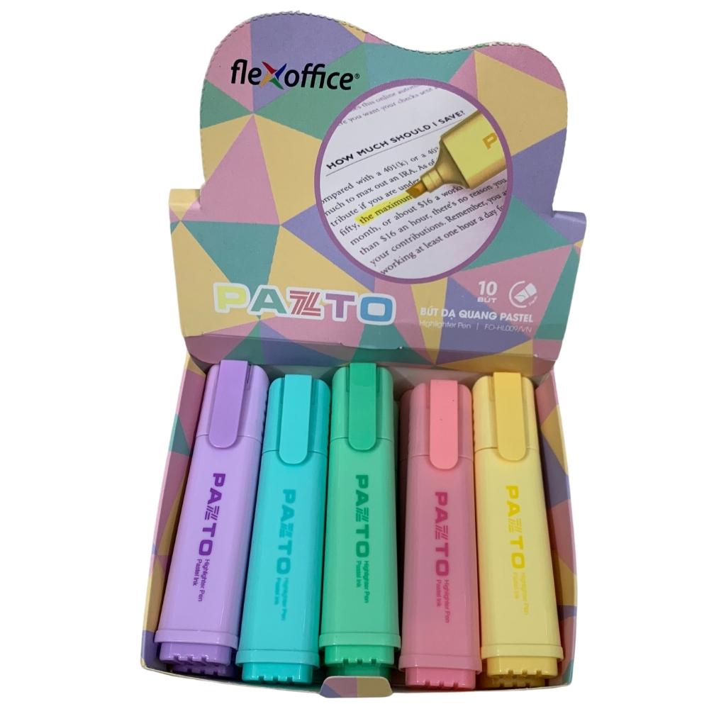Bút dạ quang màu Pastel nét to Pazto F0-Hl009