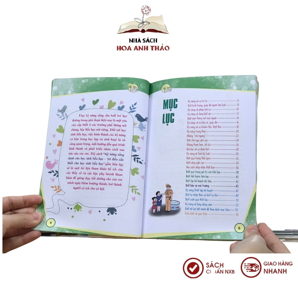 Sách - 50 điều cần thiết cho học sinh tiểu học kỹ năng sống