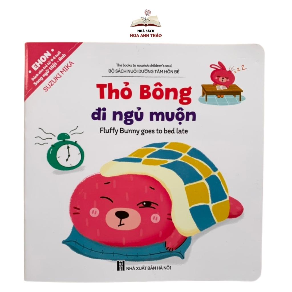 Sách - Bộ Ehon Kĩ Năng Sống Thỏ Bông Song Ngữ Việt Anh Có File Quét Mã QR