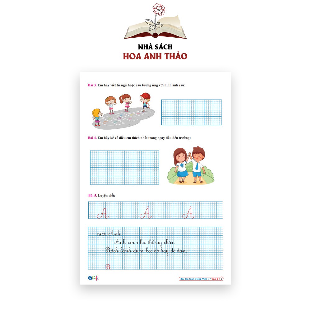 Sách - Bài tập tuần toán và tiếng việt lớp 1 học kỳ 2 Cùng phát triển năng lực