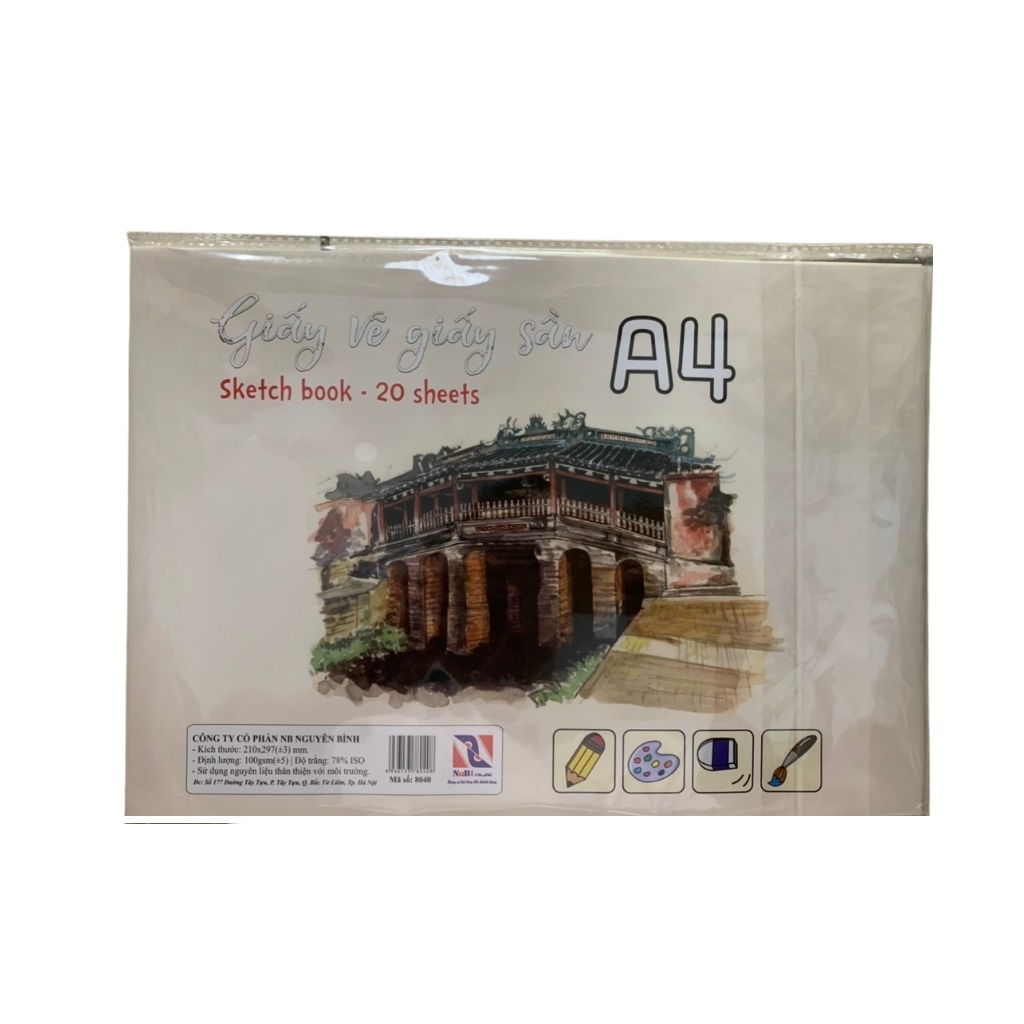 giấy vẽ màu nước chuyên dụng A3, A4 giấy màu kem