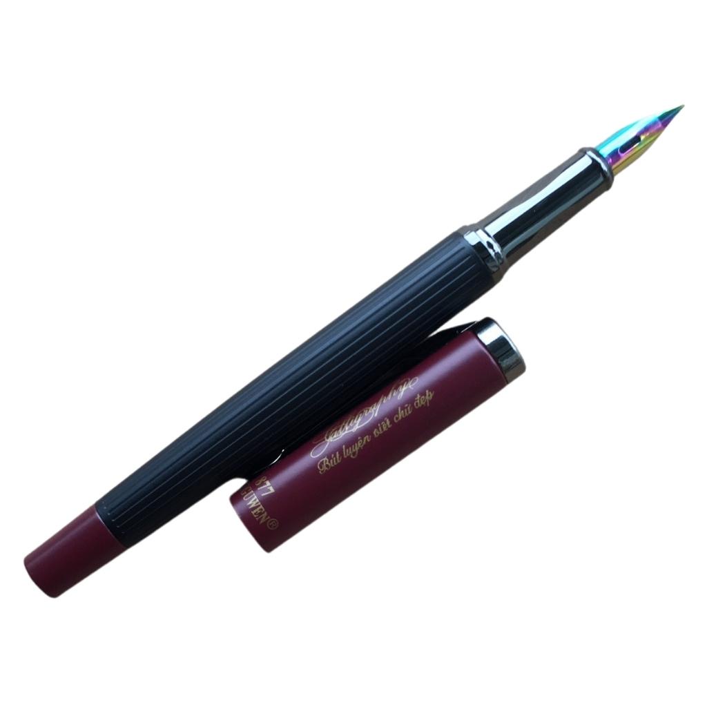 Bút máy luyện chữ đẹp ngòi lá tre tách đôi calligraphy 877