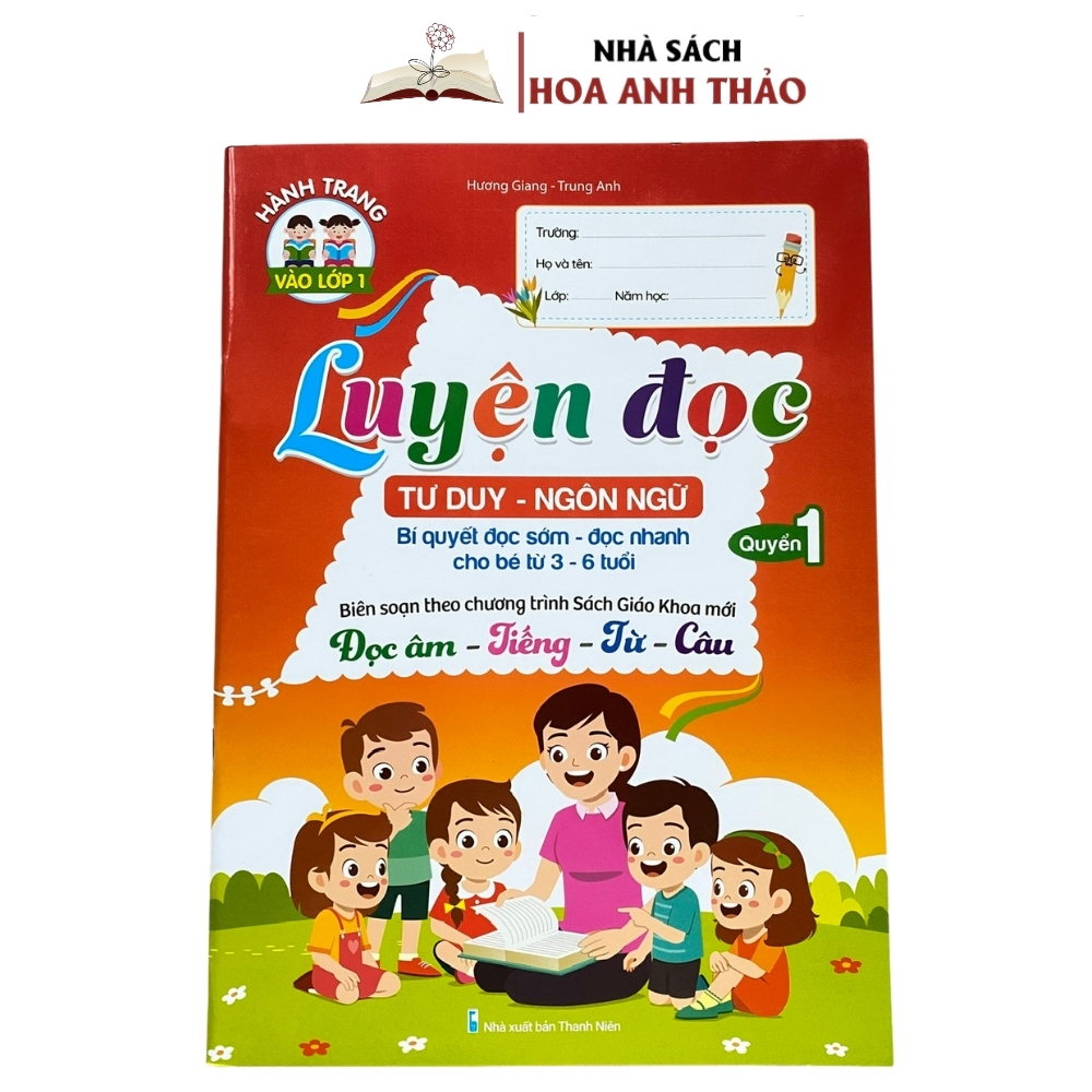 Combo 3 Quyển Luyện Viết 5.0, Luyện Đọc Tư Duy, Vở Ô Li Toán Tư Duy - Hương Giang - Trung Anh