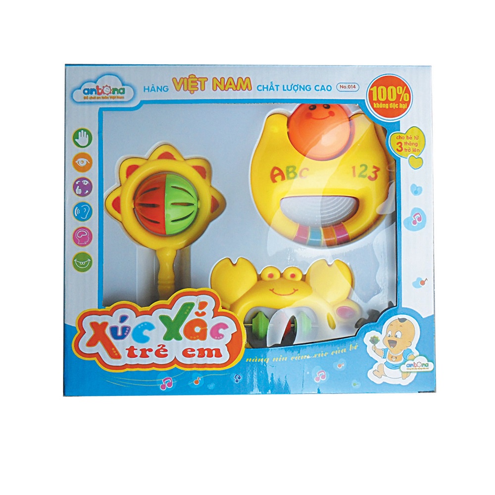 Đồ chơi Hộp 3 chiếc xúc xắc Antona lục lạc