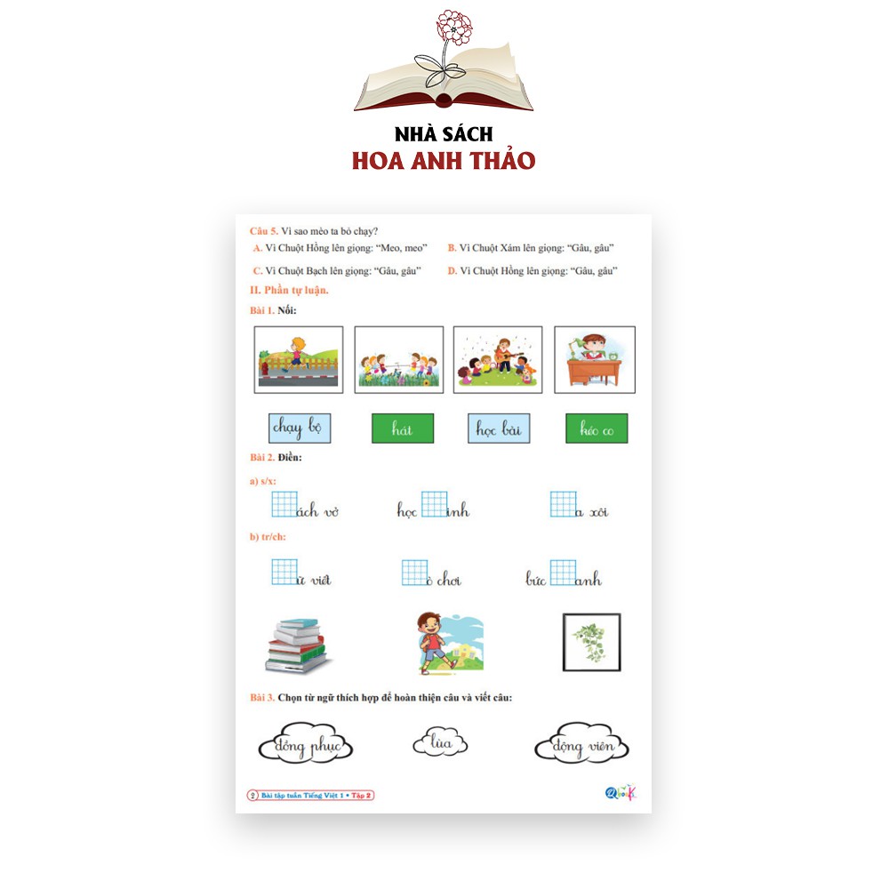 Sách - Bài tập tuần toán và tiếng việt lớp 1 học kỳ 2 Kết nối tri thức với cuộc sống