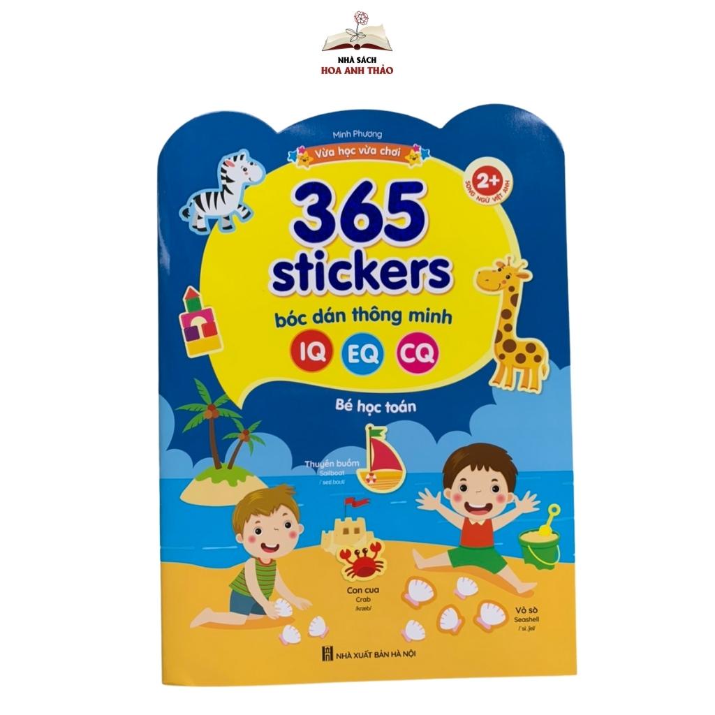 Sách - 365 stickers Bóc dán thông minh song ngữ Việt Anh dành cho trẻ từ 2-6 tuổi (Bộ 6 cuốn)