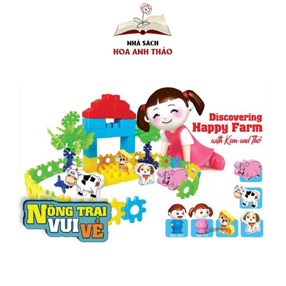 Đồ chơi Antona lắp ghép xếp hình tuổi thơ Nông trại vui vẻ nhiều chi tiết