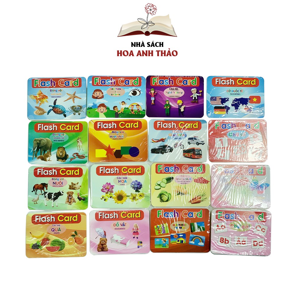 Flashcard Dạy trẻ về thế giới xung quanh Việt Hà song ngữ 19 chủ đề Glenn Doman từ 0-6 tuổi