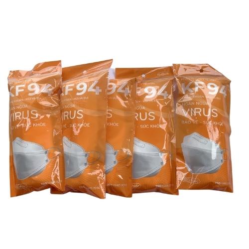 Khẩu trang KF94 KIWI (set 50 chiếc) Chống Bụi Mịn Sản Xuất theo công nghệ Hàn Quốc