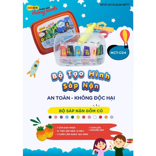 Đất nặn - Sáp nặn Thiên Long Mct - C04 ( 12 màu )