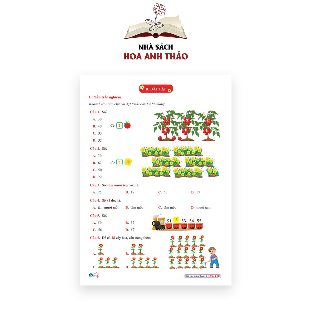 Sách - Bài tập tuần toán và tiếng việt lớp 1 học kỳ 2 Cánh diều