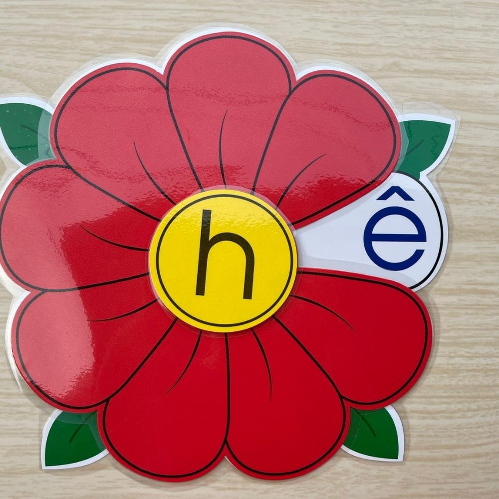 Hoa xoay học chữ cái - ghép vần có nam châm gắn bảng