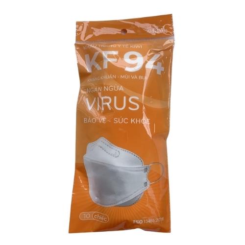 Khẩu trang KF94 KIWI (set 50 chiếc) Chống Bụi Mịn Sản Xuất theo công nghệ Hàn Quốc