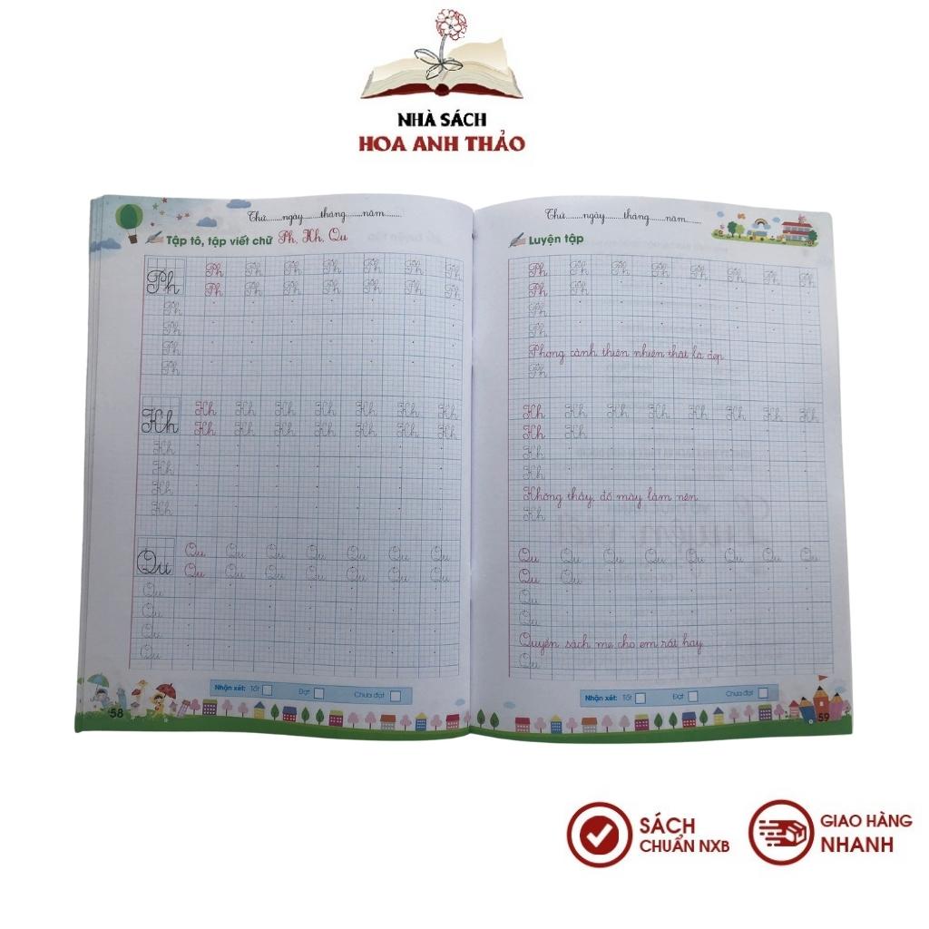 Sách Vở thực hành Luyện viết Chữ thường Chữ hoa: Cỡ chữ nhỏ theo nhóm
