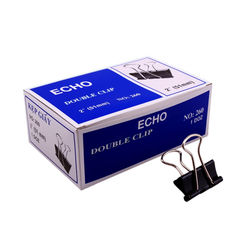 Kẹp Bướm SLECHO Nhiều Kích Thước 15mm/19mm/25mm/32mm - Hộp 12 Cái (Kẹp Giấy)