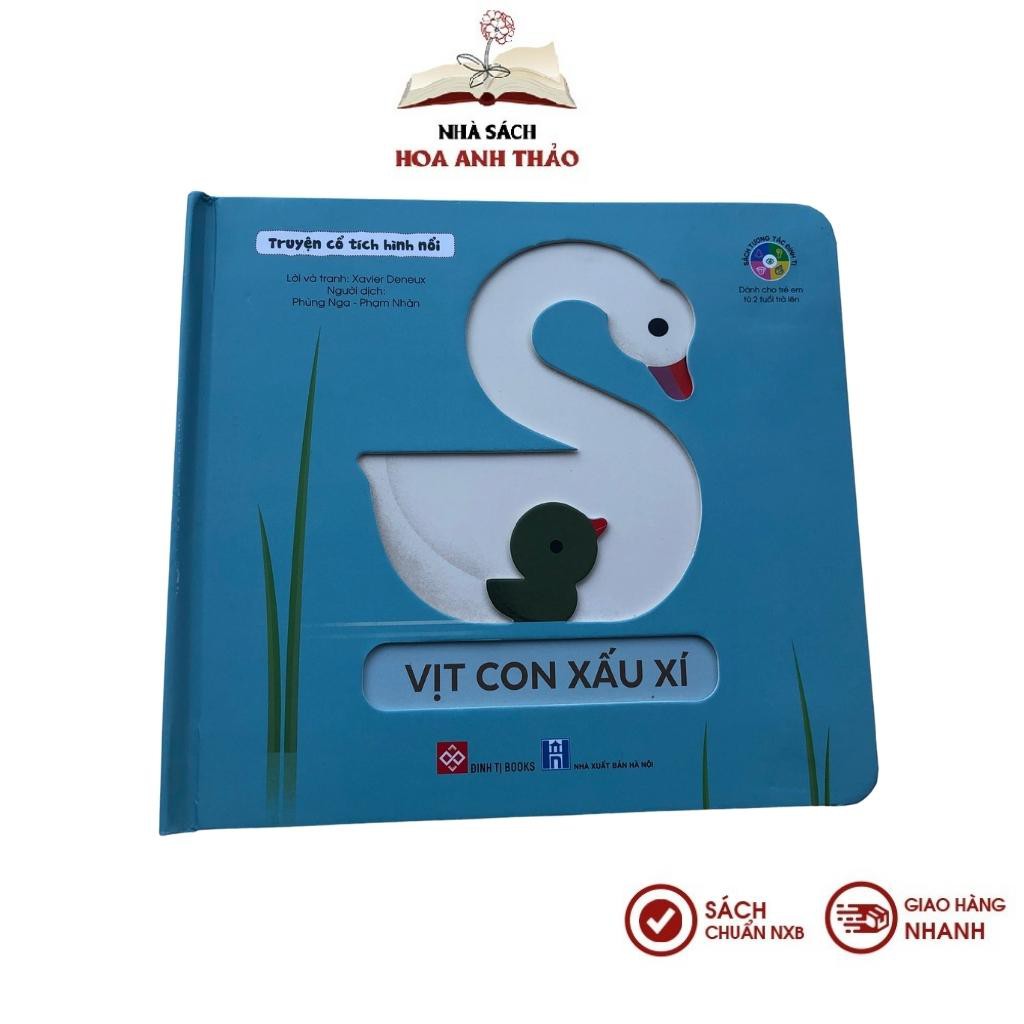 Sách - Truyện cổ tích hình nổi, Song ngữ Việt Anh Chú Mèo Đi Hia + Vịt Con Xấu Xí