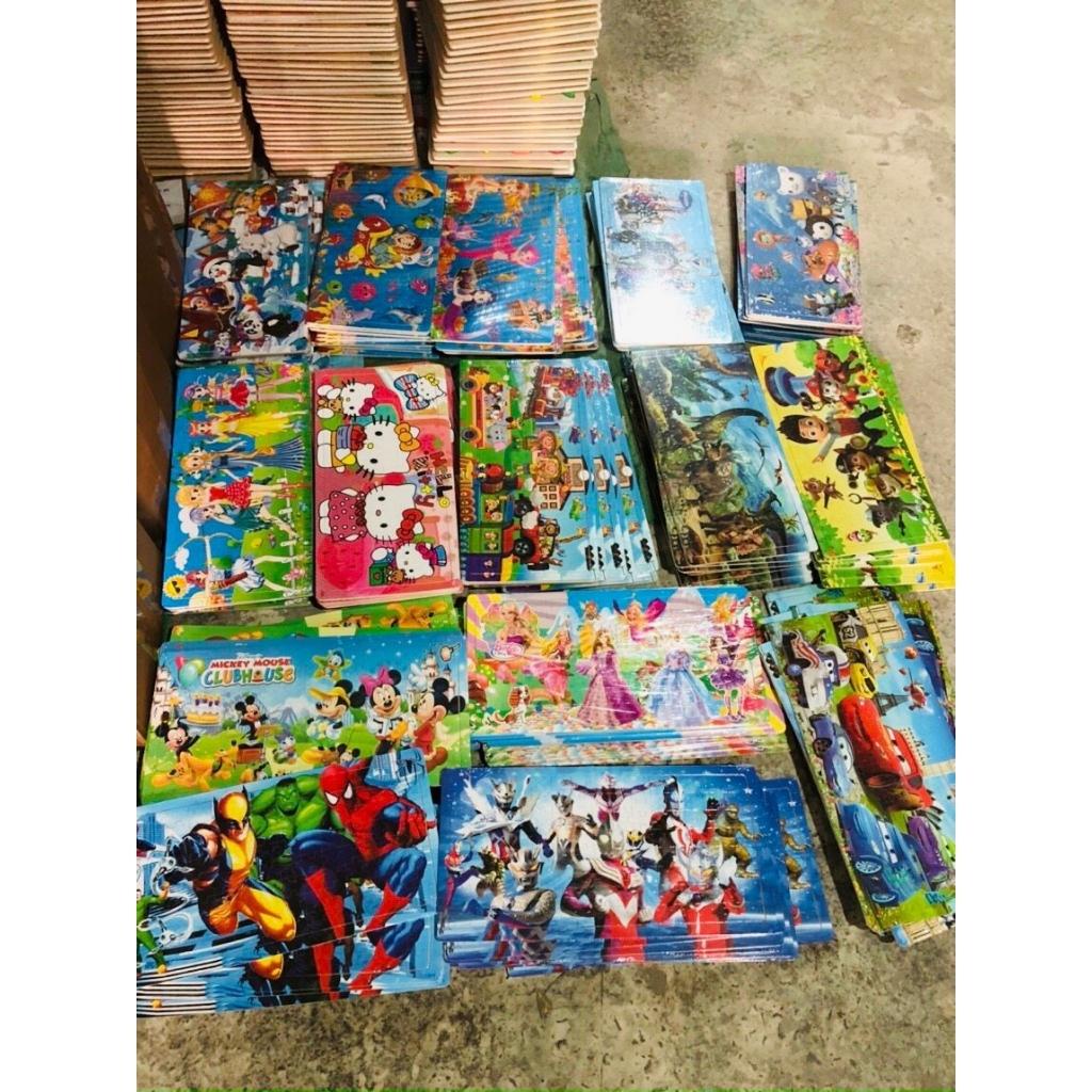 Tranh ghép hình bằng gỗ cho bé 60 mảnh - Đồ chơi ghép gỗ PUZZLE - Bộ xếp gỗ
