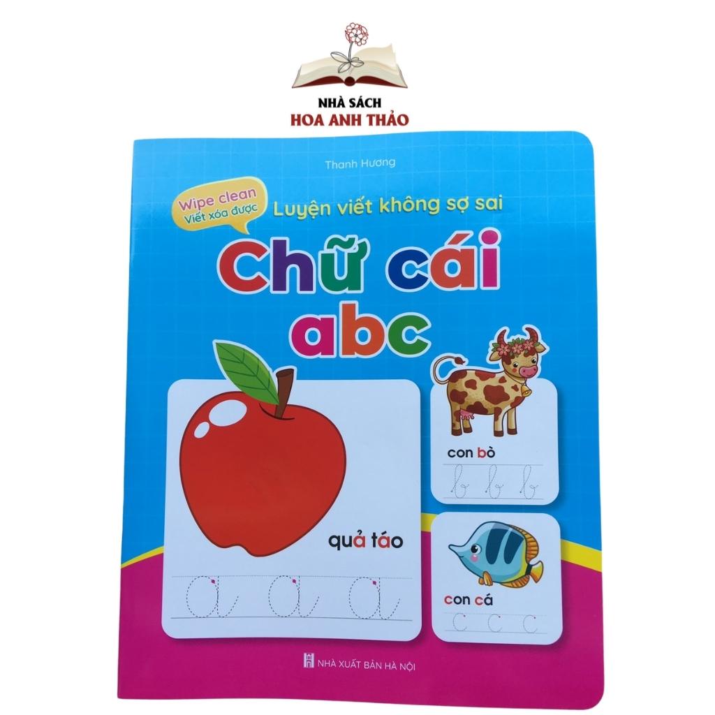 Sách - Bộ Vở Viết Xóa Được - Wipe Clean Luyện Viết Không Sợ Sai ( Bộ 5 Cuốn) - Tặng Kèm 2 Bút