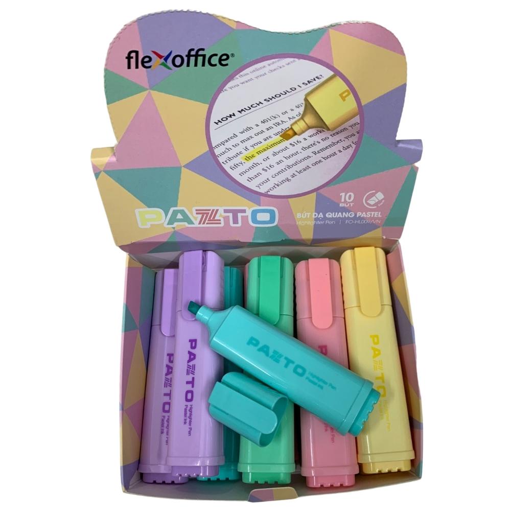 Bút dạ quang màu Pastel nét to Pazto F0-Hl009