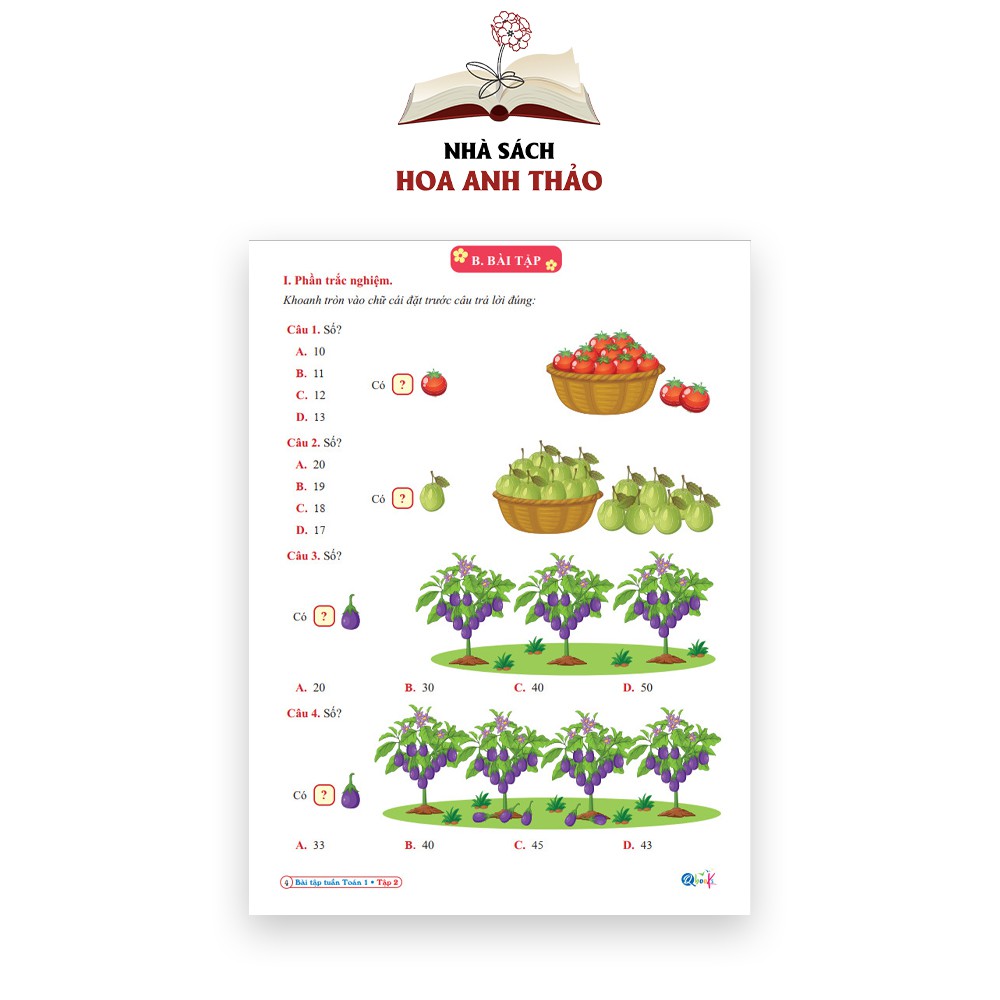 Sách - Bài tập tuần toán và tiếng việt lớp 1 học kỳ 2 Kết nối tri thức với cuộc sống