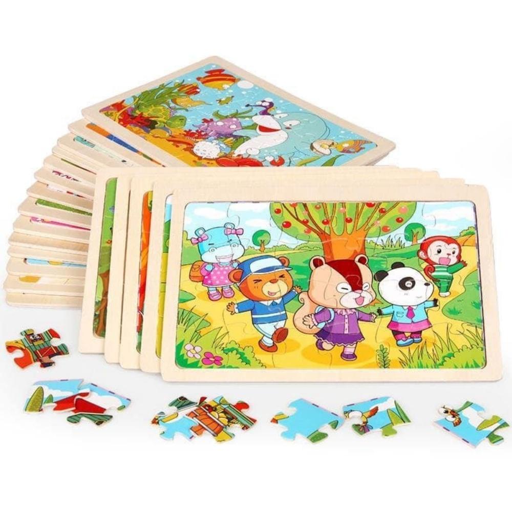 Đồ chơi Tranh Ghép Hình 24 Miếng Bằng Gỗ Cho Bé