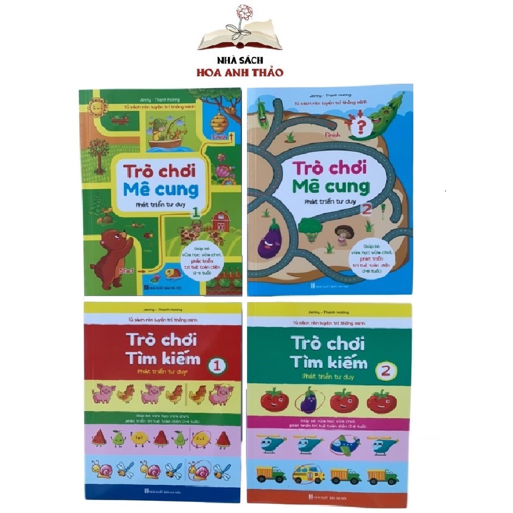Trò Chơi Mê Cung Và Trò Chơi Tìm Kiếm - Phát triển tư duy cho bé từ 2-6 tuổi (Lẻ tùy chọn)