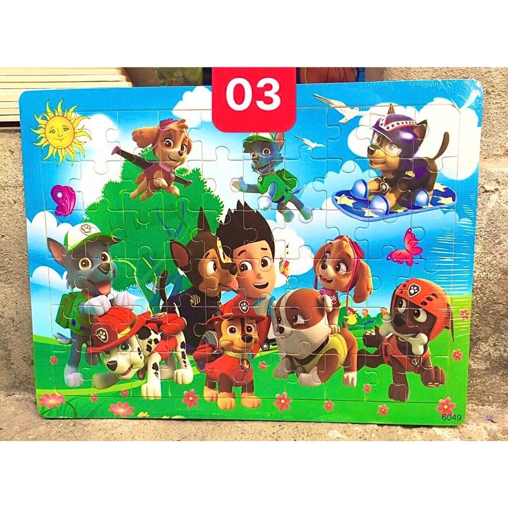 Tranh ghép hình bằng gỗ cho bé 60 mảnh - Đồ chơi ghép gỗ PUZZLE - Bộ xếp gỗ